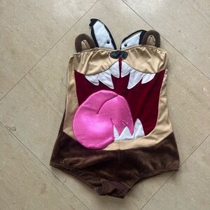 Tasmanian Devil Looney Tunes Brown and Pink strapless Romper Costume